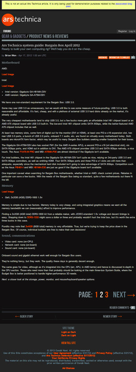 ArsTechnica article screenshot without images